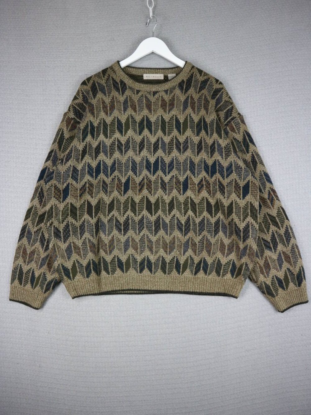 Retreat Vintage Pattern Sweater Men’s XL Brown Made in Canada